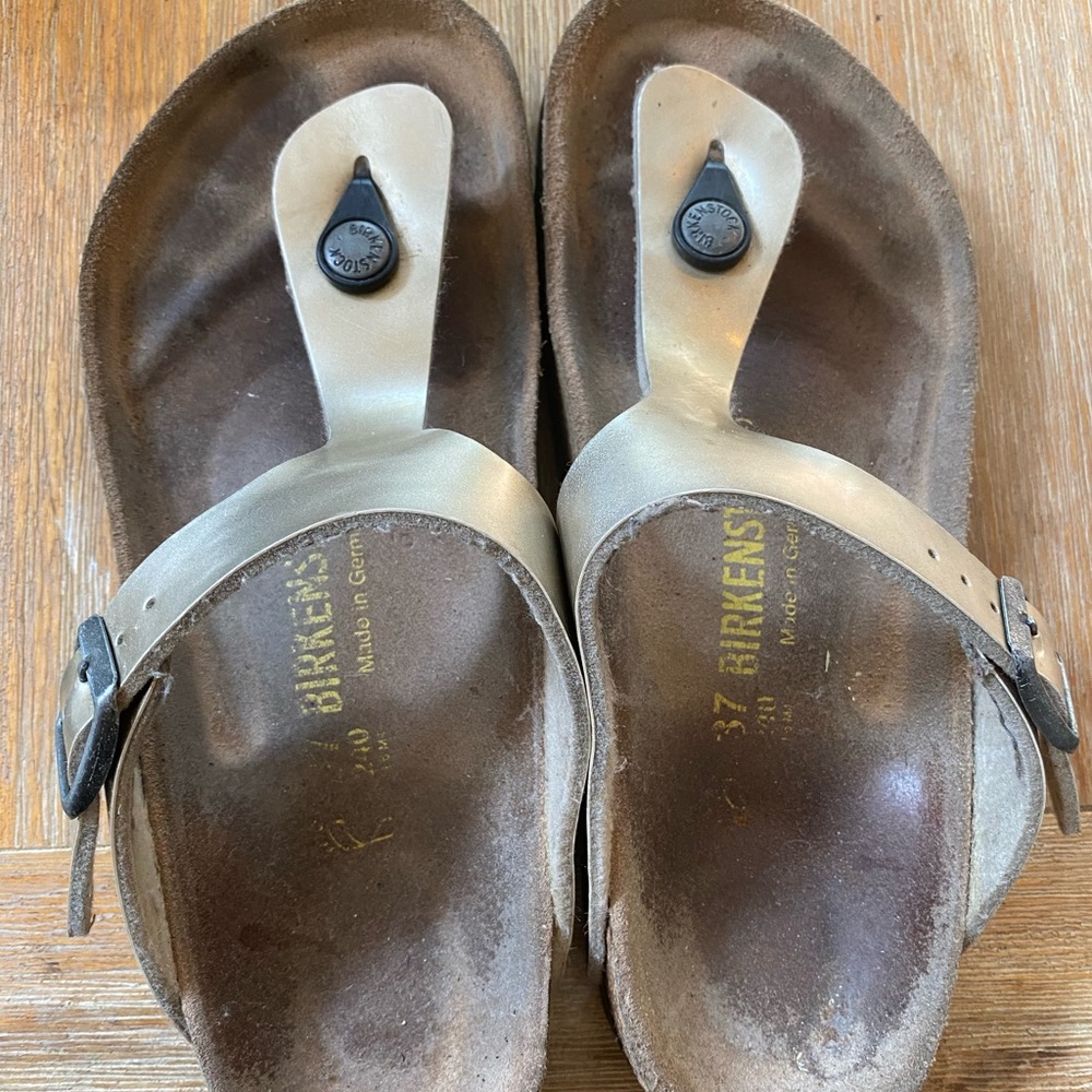 Gold Birkenstock Soft Bed Size 37 Gizeh